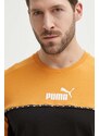 Bavlněné tričko Puma hnědá barva, 673341