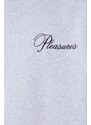 Mikina PLEASURES Cafe Hoodie pánská, šedá barva, s kapucí, s aplikací, P24SP026.GREY