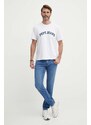 Bavlněné tričko Pepe Jeans béžová barva, s potiskem