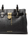 Michael Kors Hamilton Medium Leather Satchel Black