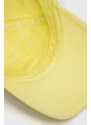 Bavlněná baseballová čepice Tommy Hilfiger žlutá barva, s aplikací, AW0AW16170