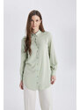 DEFACTO Regular Fit Shirt Collar Long Sleeve Tunic