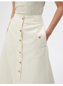 Koton Midi Skirt Pocket Detailed Buttoned Slit Cotton