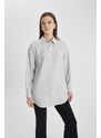 DEFACTO Relax Fit Shirt Collar Long Sleeve Tunic