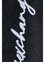 Mikina Armani Exchange dámská, černá barva, s kapucí, s potiskem