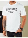 Dstreet Trendy bílé tričko s nápisem sunshine