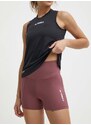 Sportovní šortky adidas TERREX Multi dámské, vínová barva, hladké, high waist, IP6872