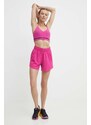Tréninkové šortky Under Armour Flex růžová barva, hladké, high waist, 1376933