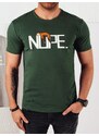Dstreet Jedinečné zelené tričko s originálním potiskem