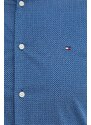 Košile Tommy Hilfiger pánská, tmavomodrá barva, slim, s klasickým límcem, MW0MW34629