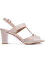 GOODIN Women's beige stiletto sandals