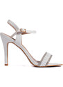 GOODIN Women's white elegant stiletto sandals