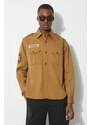 Bavlněná košile Human Made Boy Scout Shirt béžová barva, regular, s klasickým límcem, HM27SH001