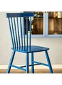 Modrá dřevěná jídelní židle Bloomingville Mill