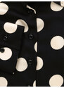 Willsoor Dámská košile z viskózy ve volném střihu černá s velkými puntíky 16772