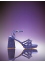 Sinsay - Sandály na širokém podpatku - fialová