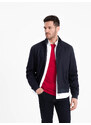 Ombre Men's quilted bagged jacket - navy blue