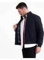 Ombre Men's quilted bagged jacket - navy blue