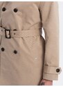 Ombre Clothing Pánský přechodový kabát - tmavě béžová C269