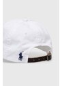 Bavlněná baseballová čepice Polo Ralph Lauren bílá barva, s aplikací, 211949924