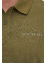 Tričko s dlouhým rukávem Guess OLIVER zelená barva, s potiskem, M4RP36 KBL51