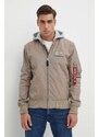 Bunda Alpha Industries MA-1 TT Hood pánská, béžová barva, přechodná