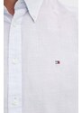 Košile s příměsí lnu Tommy Hilfiger regular, s límečkem button-down, MW0MW34632