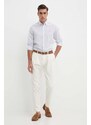 Košile s příměsí lnu Tommy Hilfiger regular, s límečkem button-down, MW0MW34632