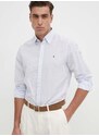 Košile s příměsí lnu Tommy Hilfiger regular, s límečkem button-down, MW0MW34632