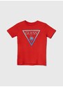 Dětské tričko Guess červená barva, s potiskem