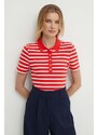 Polo tričko Tommy Hilfiger červená barva