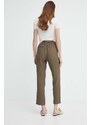 Kalhoty Liu Jo dámské, zelená barva, high waist