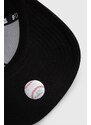 Bavlněná baseballová čepice New Era černá barva, s aplikací, NEW YORK YANKEES