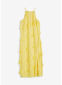 bonprix Šifónové dlouhé šaty Žlutá