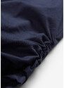 bonprix Capri kalhoty s pohodlnou pasovkou a nařasením Modrá