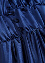 bonprix Saténové šaty se stuhou Modrá