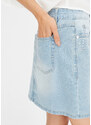 bonprix Džínová sukně se štrasovou aplikací Modrá