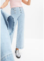 bonprix Zkrácené džíny s ozdobnými knoflíky Modrá