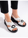 GOODIN Comfortable women's white sandals