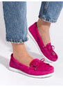 GOODIN Women's Fuchsia Loafers