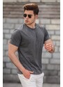 Madmext Men's Anthracite Basic T-Shirt 5268