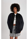 DEFACTO Bomber Thick Sweatshirt Fabric Bomber Jacket