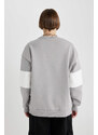 DEFACTO Relax Fit Printed Long Sleeve Sweatshirt