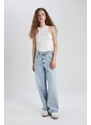 Afra x DeFacto Baggy High Waist Long Jeans