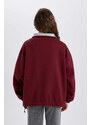 DEFACTO Oversize Fit Half Zipper Thick Fabric Sweatshirt