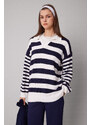 DEFACTO Regular Fit Striped Polo Neck T-Shirt Tunic