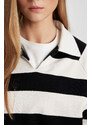 DEFACTO Crop Long Sleeve Sweatshirt