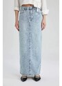 DEFACTO Long Fit Jean Skirt