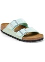 Pantofle Birkenstock Arizona dámské, zelená barva, na platformě, 1026963