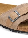 Semišové pantofle Birkenstock Oita Braided dámské, béžová barva, 1026730